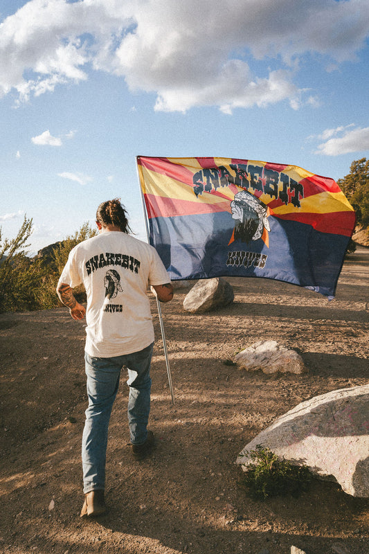 Arizona Black Metal Flag