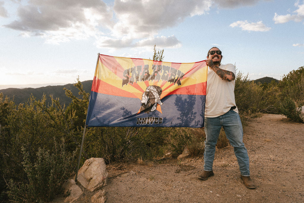 Arizona Black Metal Flag
